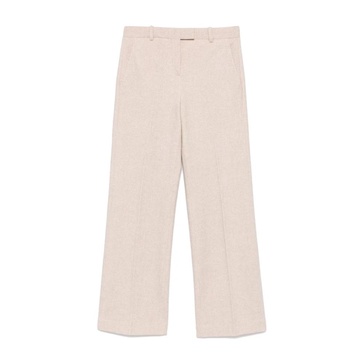 Beige Jersey Texture Trousers