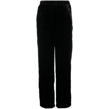 Black Velvet Straight Leg Trousers