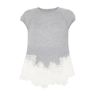 Cashmere Lace Top Grey