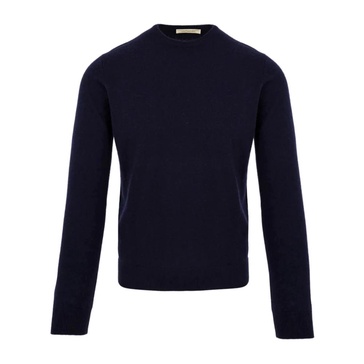 Blue Wool Crewneck Sweaters