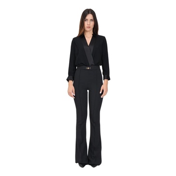 Elegant Black Jumpsuit with 3/4 Sleeves