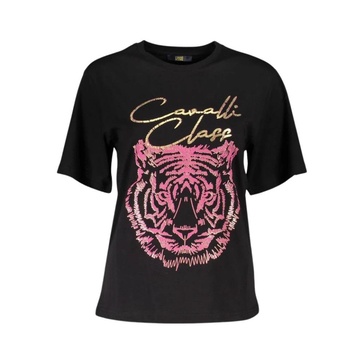 Elegant Black Signature Print T-Shirt