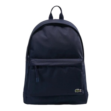 Solid Color Backpack with Crocodile Logo