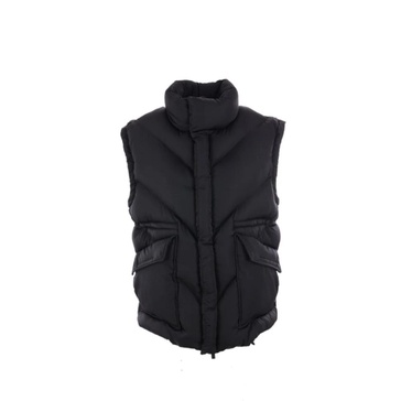 Black Padded Jacket with Removable Sleeves