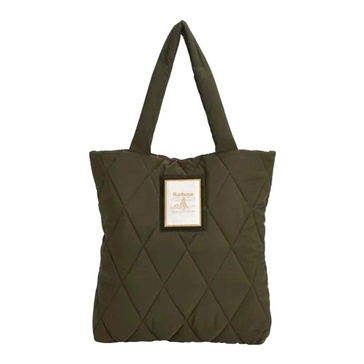 Quilted Tote Bag with Olive Color