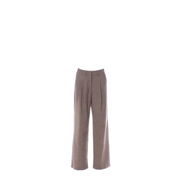 Fleur Herringbone Pants Brown/Off White