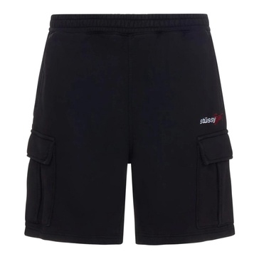 Black Cargo Shorts with Elasticated Waist