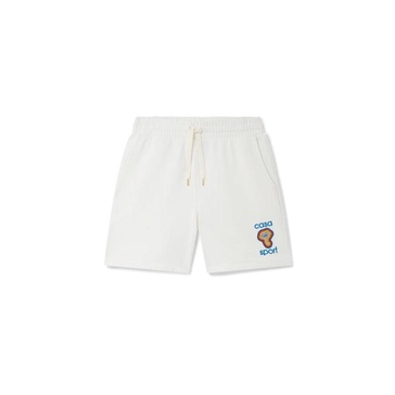 Mind Vibrations Embroidered Sweatshort White