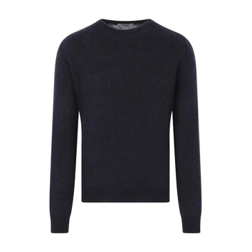 Navy Blue Alpaca Knit Pullover