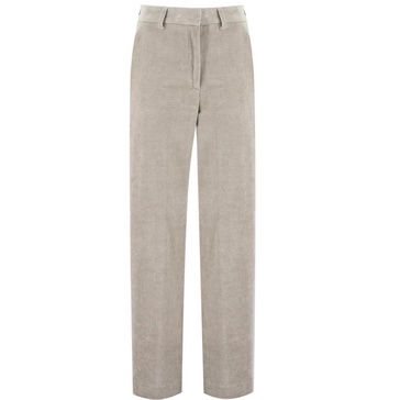 Cotton Corduroy High Waist Trousers