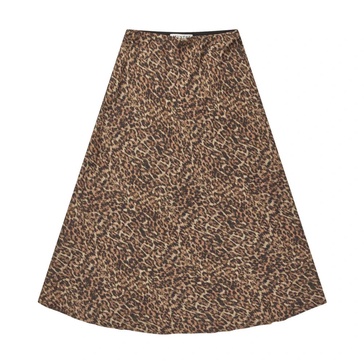 Elegant Carson Skirt Brown Silk