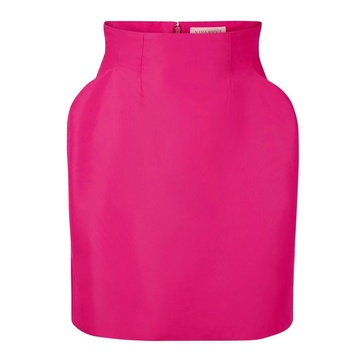 Pink Taffeta High-Waisted Mini Skirt