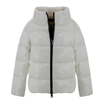 Quilted Embossed White Coat