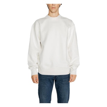 White Round Neck Sweatshirt Long Sleeves