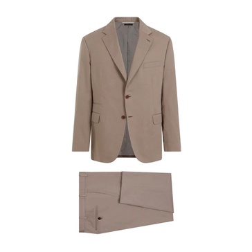 Beige Cotton Suit