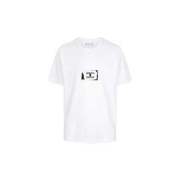 White Logo Embroidered T-Shirt