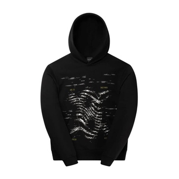 Black Rewind Hoodie with Glow Prints