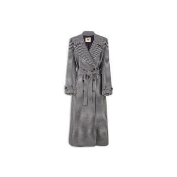 Long wool blend trench coat