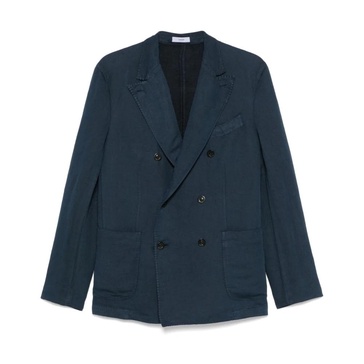 Ocean Blue Double-Breasted Blazers