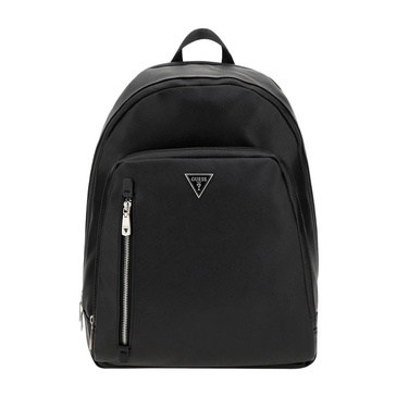 Black Vertical Zip Backpack