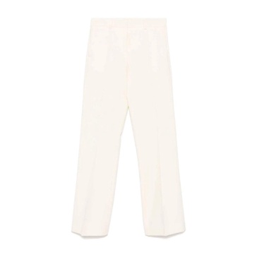 White Flared Leg Trousers