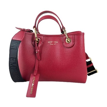 Burgundy Synthetic Women's Shopping Bag