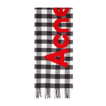 Acne Studios "Checked Scarf With Logo Pattern" Women