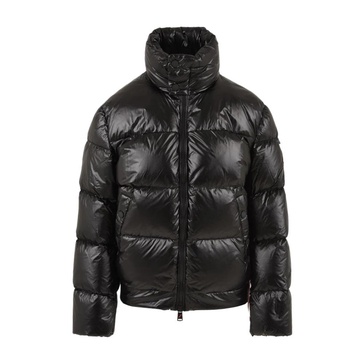 Black Quilted Coat with Zippered Side Pockets