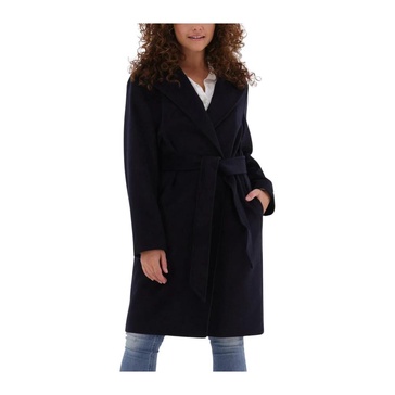 Wool Blend Belted Coat