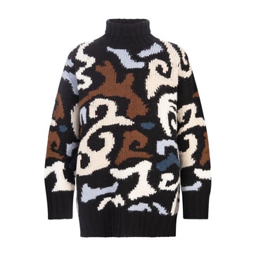 Colorful Pattern Wool Sweater