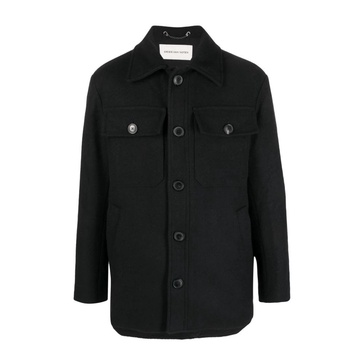 Black Wool Shirt Jacket