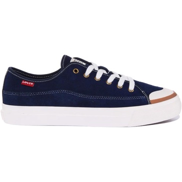 Canvas Low Top Trainers in Navy