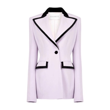 Lilac Tuxedo Detail Blazer