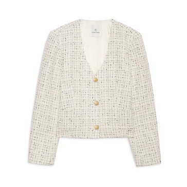 Tweed Jacket - Cream And Black