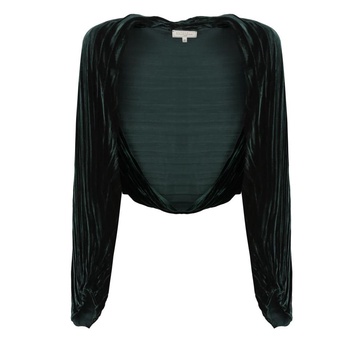 Green Velvet Shawl Sweaters