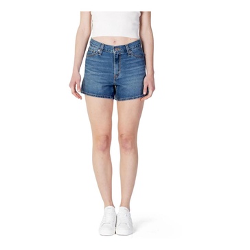 Blue Zip and Button Shorts with Pockets