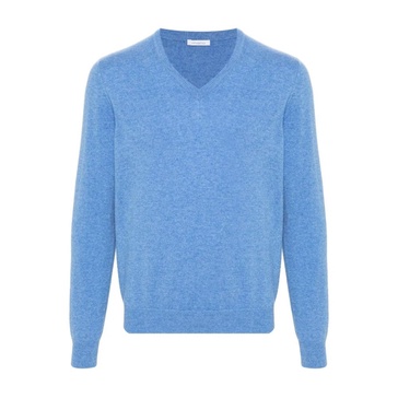 Cashmere V-Neck Sweater Blue