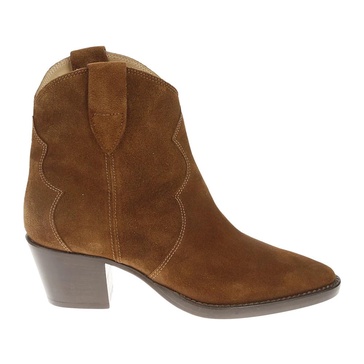 Suede Cowboy Ankle Boots