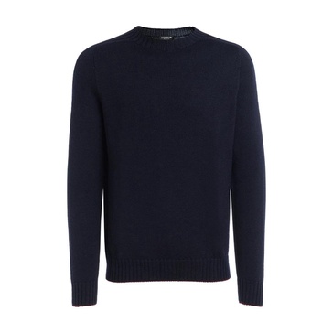 Blue Wool Crewneck Sweater