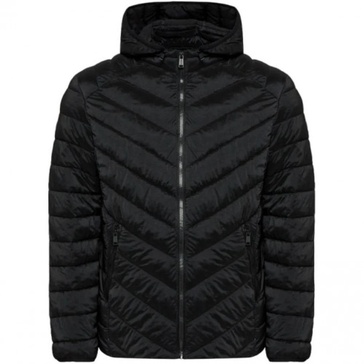 Men`s Black Hooded Winter Jacket