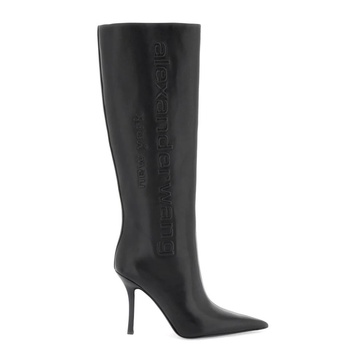 Delphine High Boots with Embossed Logo