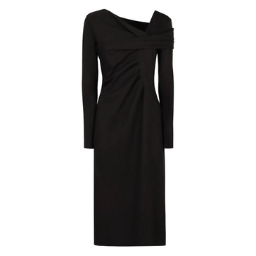 Gathered Viscose Dress