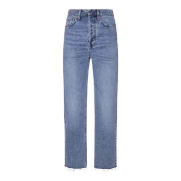 Light Blue Denim Straight Leg Jeans