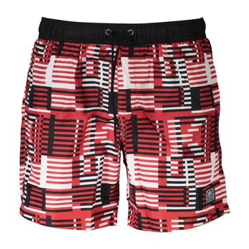 Red Beachwear Boxer Shorts with Pockets