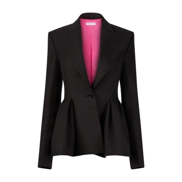 Elegant Wool Peplum Jacket