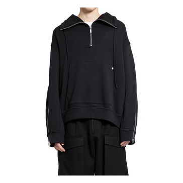 Black Pullover with Zipper and Pockets