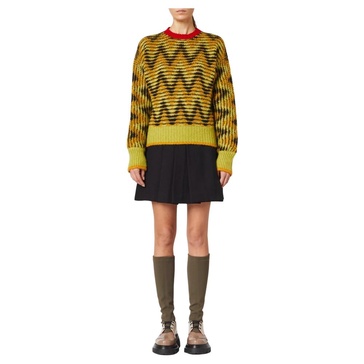 Chevron Jacquard Knit Sweater