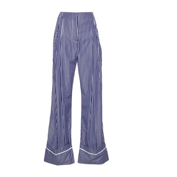 Dark Blue/White Oversized Tailored Pants