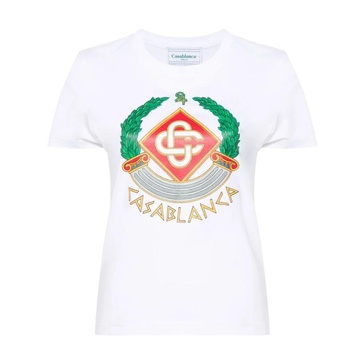 Casablanca Casa Crest T-Shirt In Organic Cotton