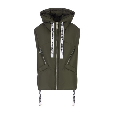 Green Quilted Padded Gilet for Women